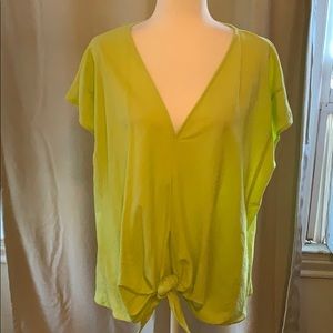 💛Neon Tye front Zara Top💚